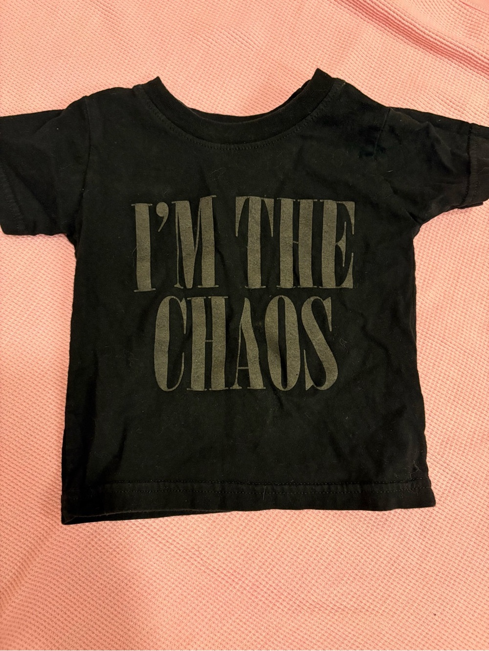 Rabbit Skins Black Short-Sleeve Tee with 'I'M THE CHAOS' Graphic